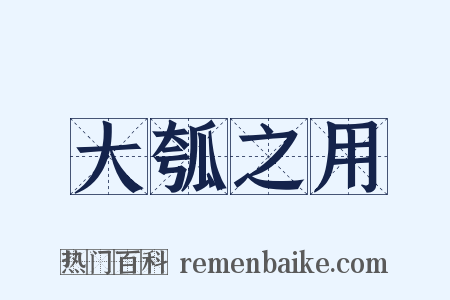 大瓠之用是什么意思的图片